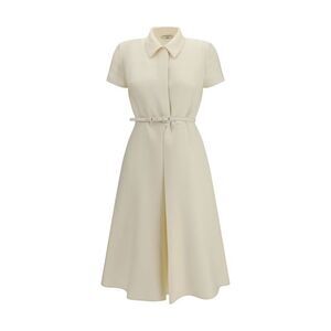 Fendi Beige Wool Oves Aries Casual Women's Dress
